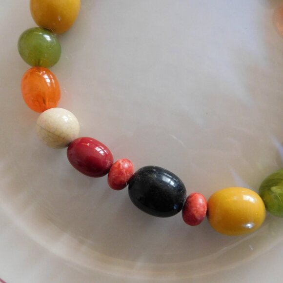 🍃🌳Multicolor Bead Statement Necklace 🌳🍃 - Picture 6 of 7